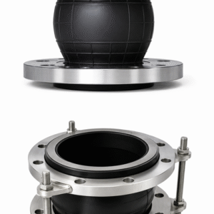 Single-Sphere Flexible Rubber Joint with Floating Flanges