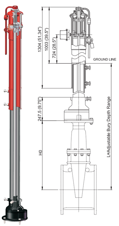 Vertical Post Indicator (14" - 24")